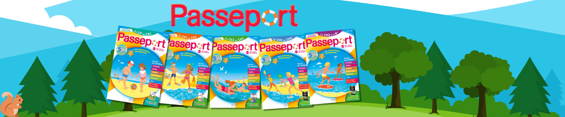 Les cahiers de vacances Passeport pour les classes de primaire
