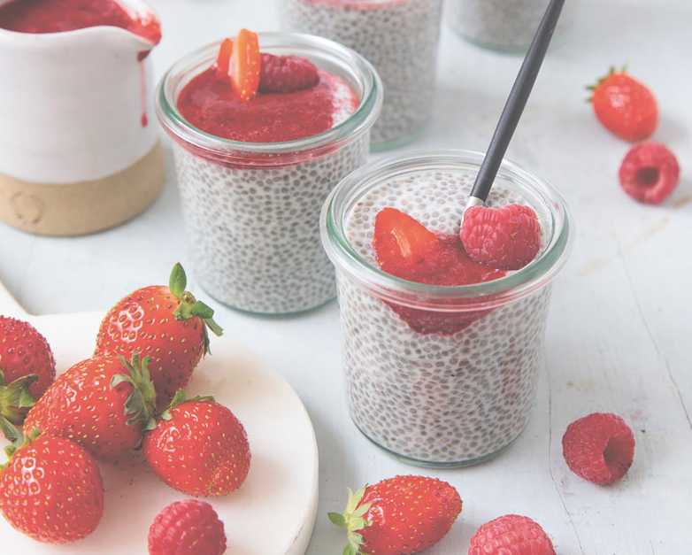 Verrine Chia Fruits Rouges Recette de pudding de chia aux fruits rouges | Marabout