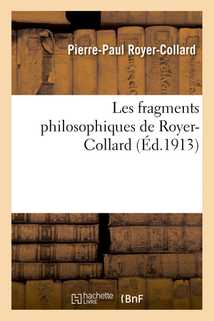 Les fragments philosophiques de Royer-Collard