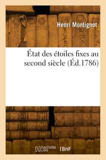 État des étoiles fixes au second siècle