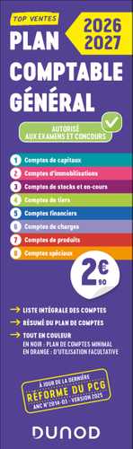 Couverture : Plan comptable général — PCG, Dunod · Charlotte Disle, 2026–2027 · 27e édition