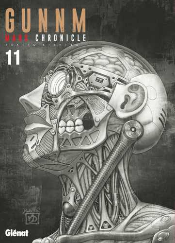 Couverture officielle française de Gunnm Mars Chronicle tome 11 de Yukito Kishiro, publié par Glénat en mars 2026
