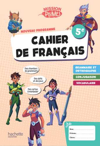 Mission Plumes 5e - Cahier élève - Ed. 2026 (Grand format - Integra ...
