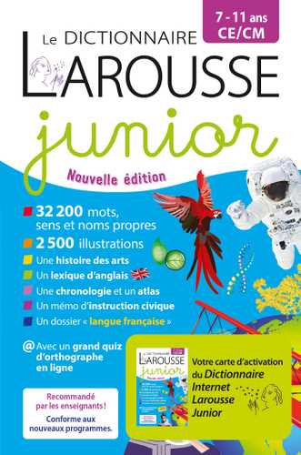 Dictionnaire junior bimédia (Grand format - Cartonné 2022), de