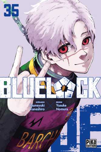 Couverture française officielle de Blue Lock tome 35, édition papier Pika, EAN 9791043306617