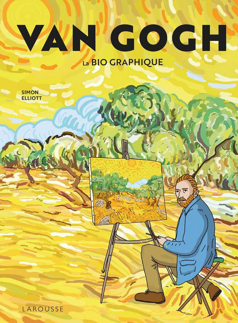 Van Gogh Geocoin avec épingle et chevalet toile véritable