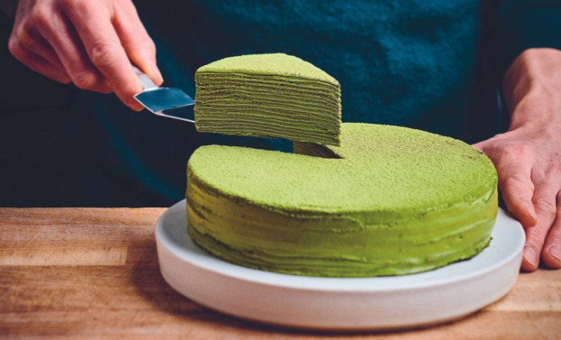 Mille-crêpes au matcha