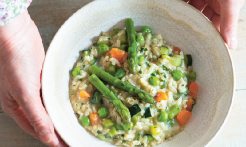 Recette de risotto pimavera