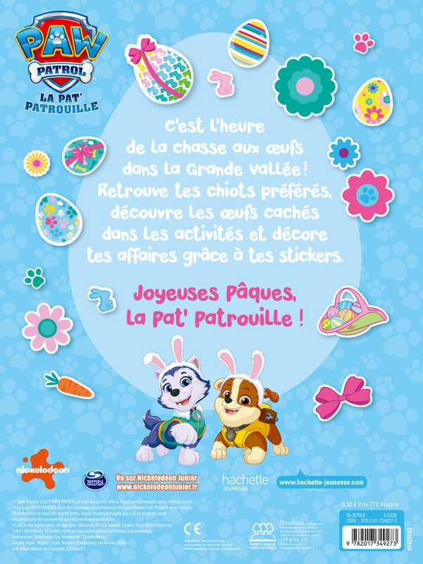 ARDITEX PW15322 Tablier Avec Manches Patrouille Nickelodeon - Protection Activités Enfants