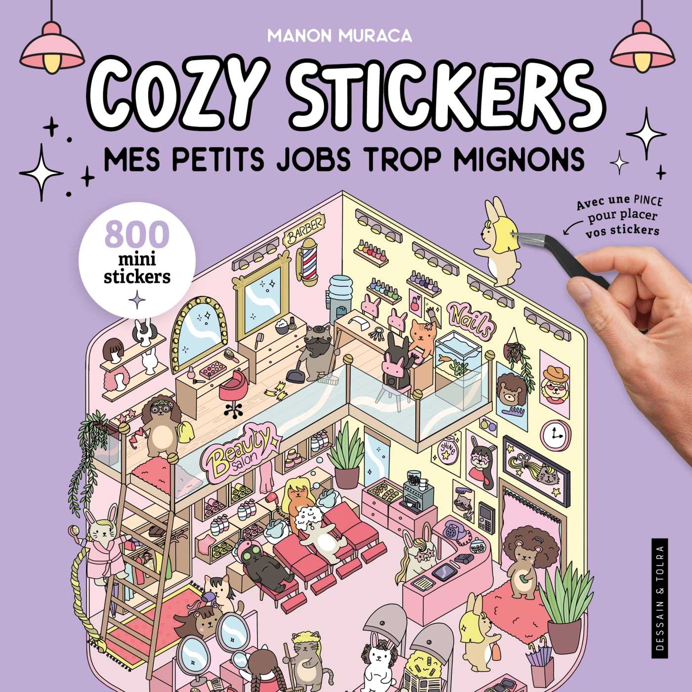 Dengthrive Stickers Book: 20 Stickers 3D Comprend 2 Pinces Petite