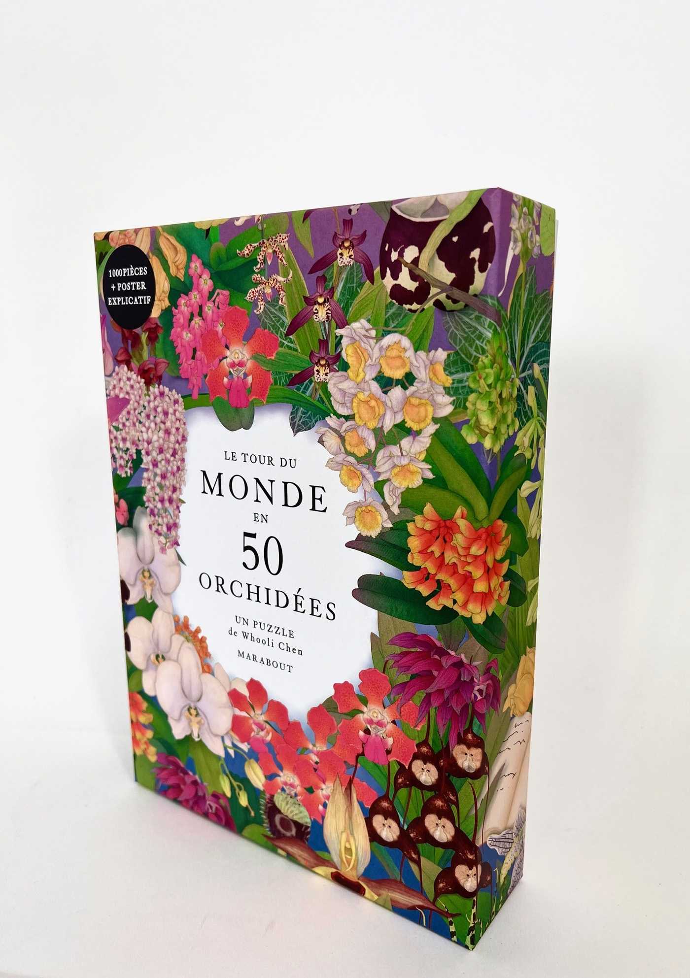 Le tour du monde en 50 orchidées - Puzzle 1000 pièces (Grand